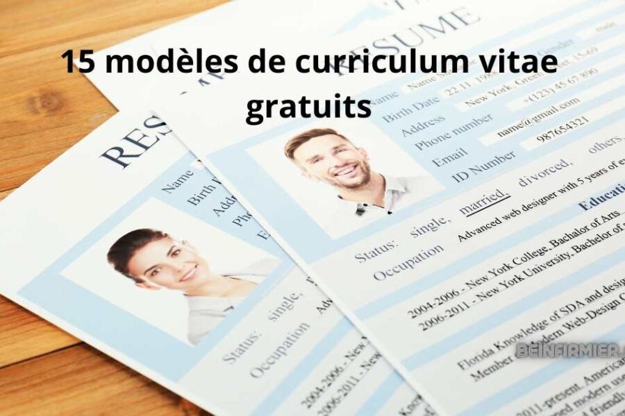 15 modèles de curriculum vitae gratuits