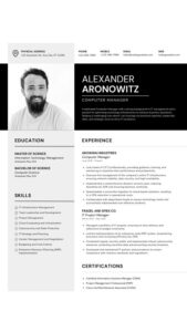 Curriculum vitae Résumé 1